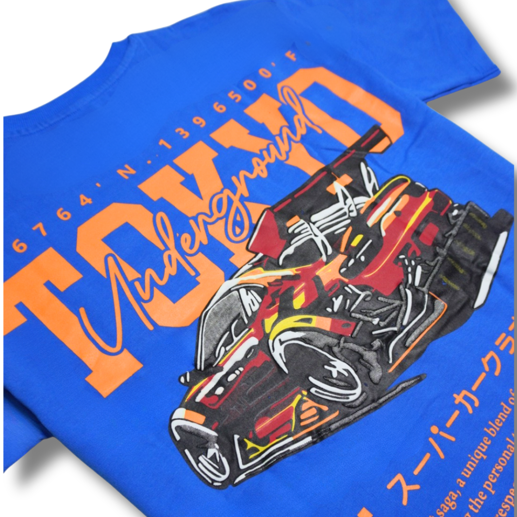 Men's Blue Oversized T Shirt