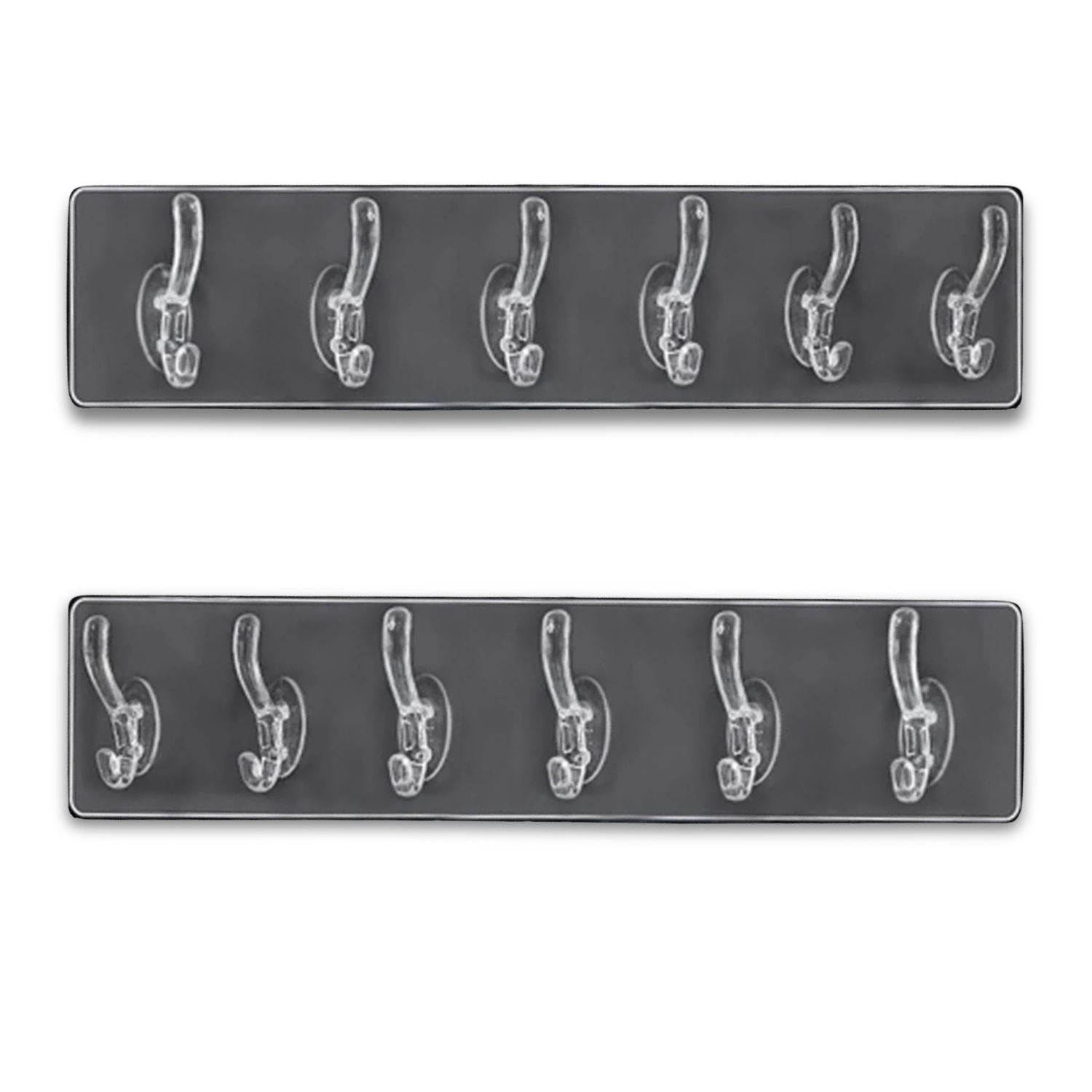 Self-Adhesive 6-Hook Strip (Pack of 2)