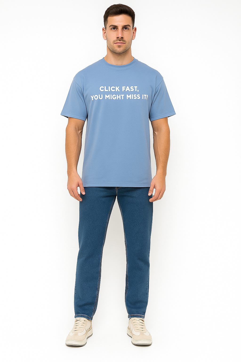 Men's Grey Oversized T Shirt