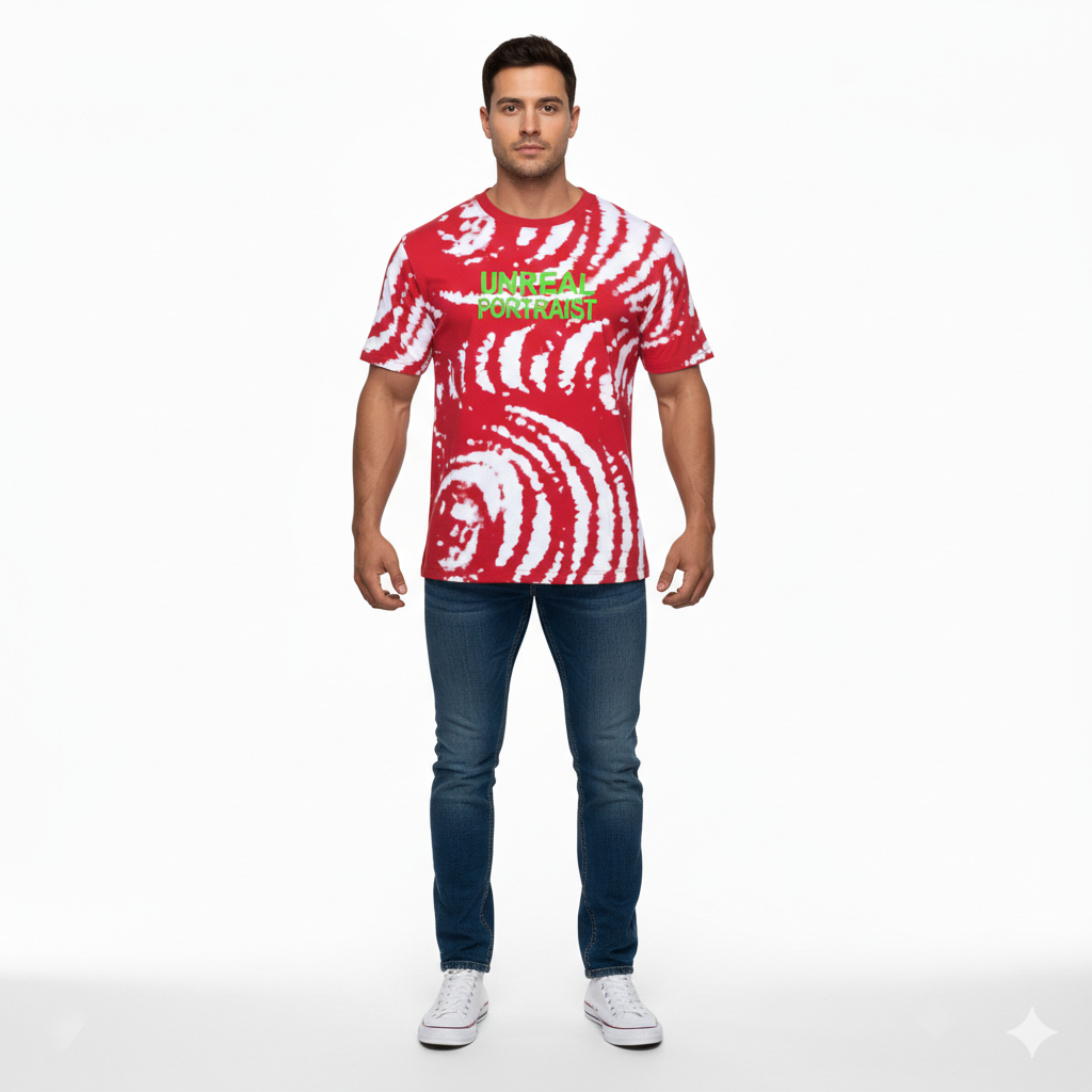 Men's Red Oversized T Shirt