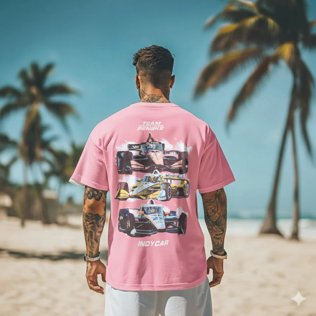Men's Light Peach Oversized T Shirt