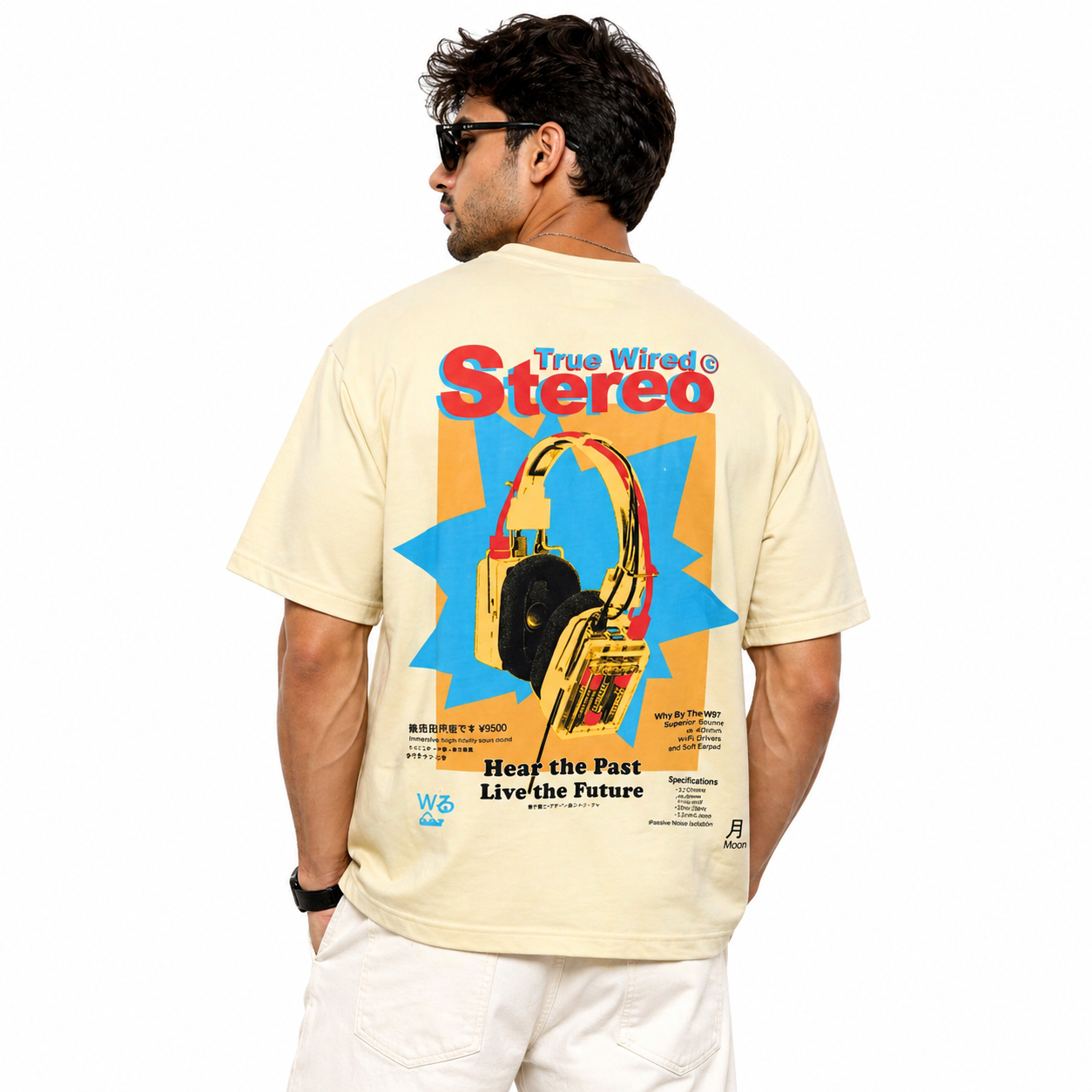 Men's Ivory Oversized T Shirt