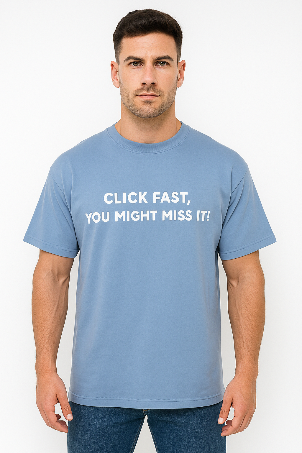 Men's Grey Oversized T Shirt