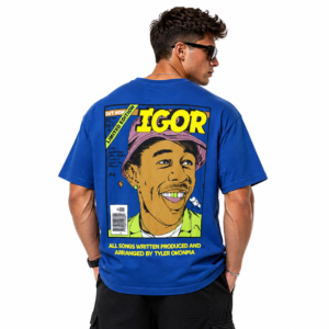 Men’s Dark Blue Oversized T Shirt