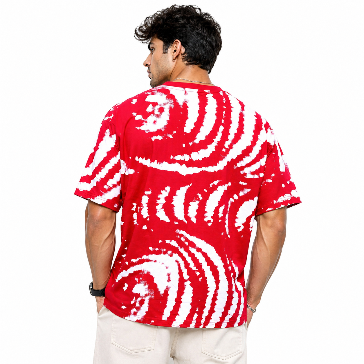 Men's Red Oversized T Shirt