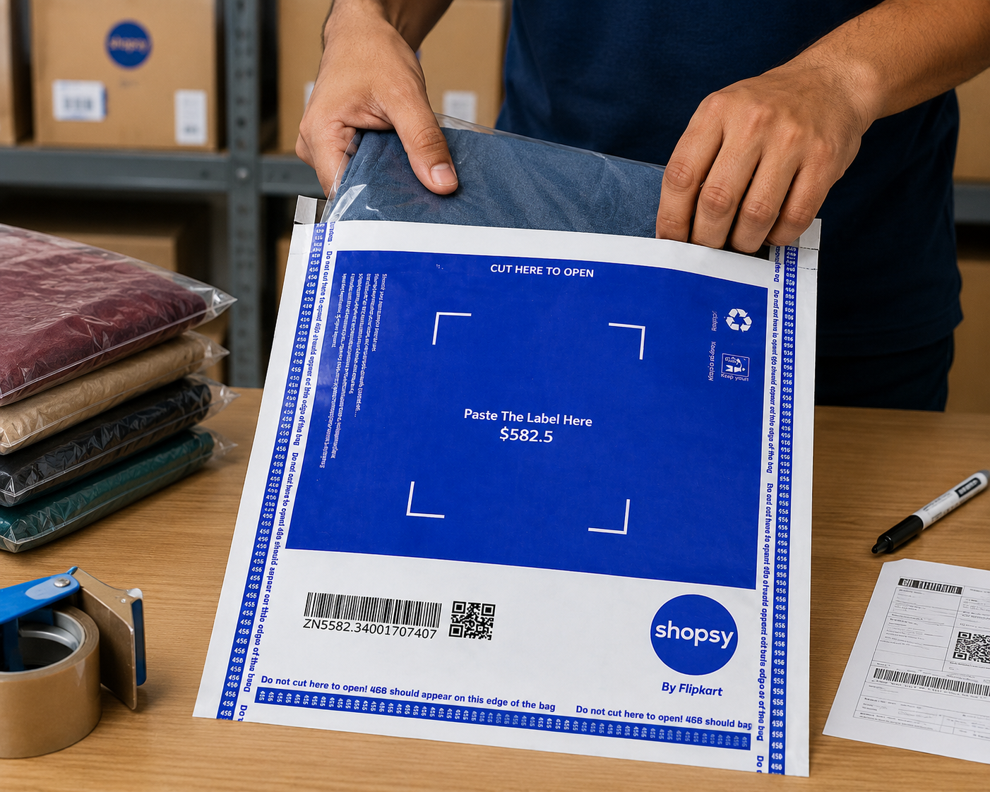 Shopsy Poly Bag for Packaging 9 x 11 Inches | Tamper Proof Poly Packaging Bags