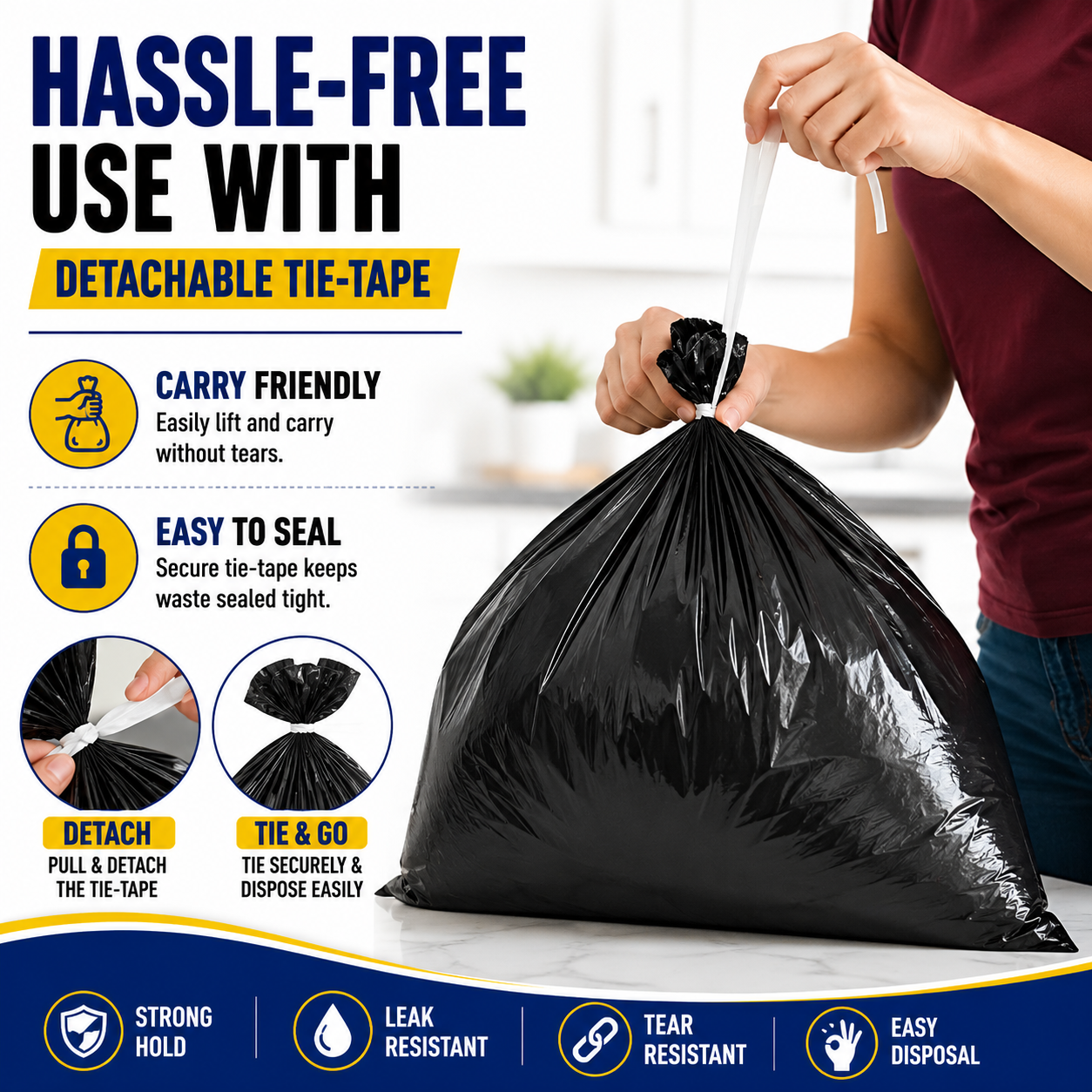 Heavy Duty Garbage Bags Medium