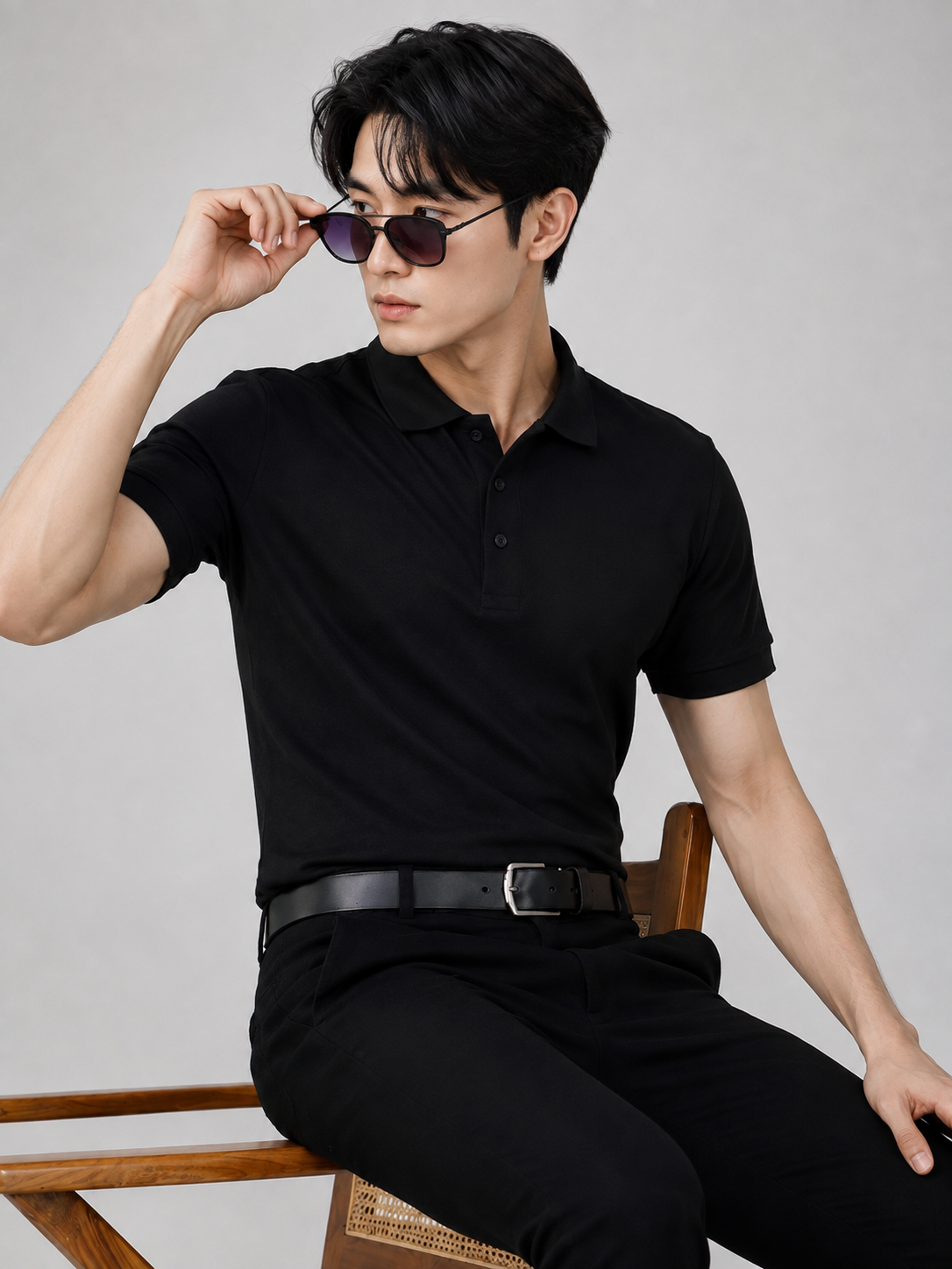 Premium Polo T Shirt - Black
