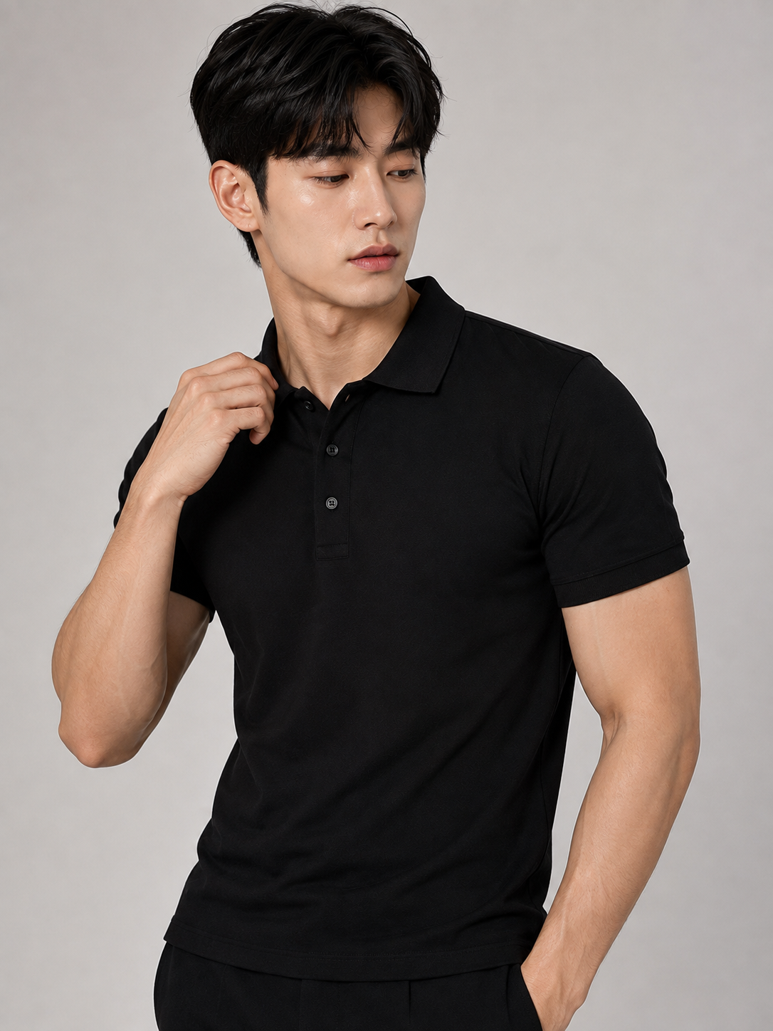 Premium Polo T Shirt - Black