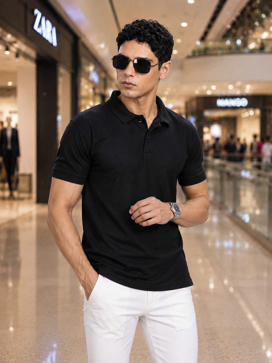 Premium Polo T Shirt - Black