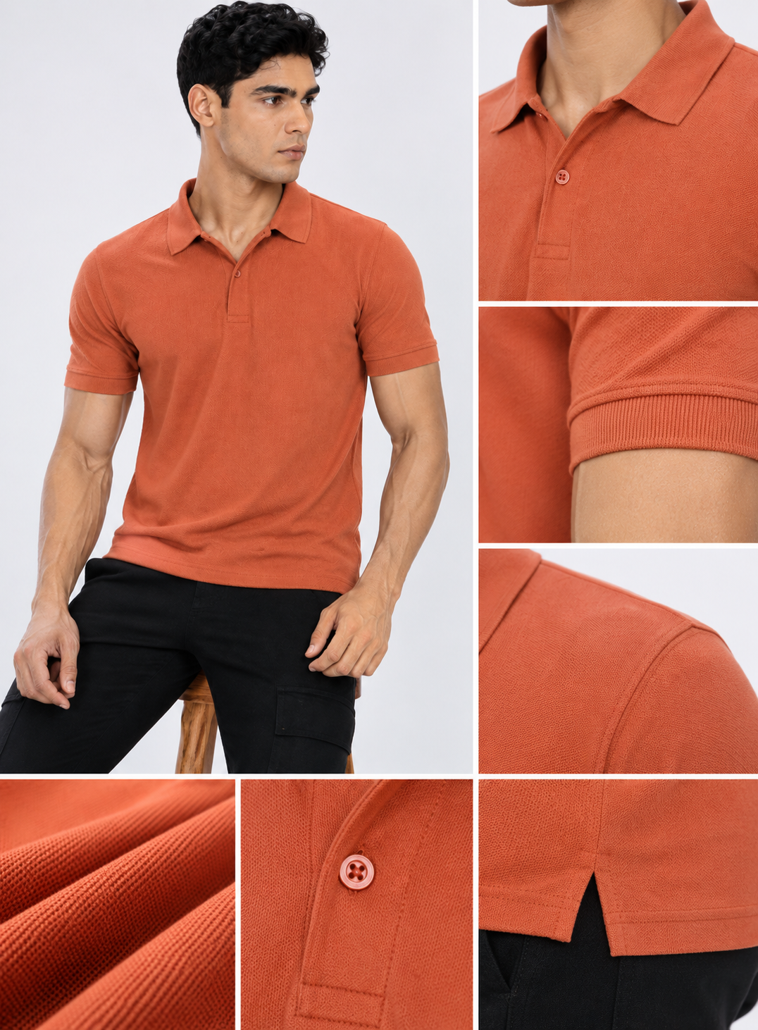Premium Polo T Shirt - Orange