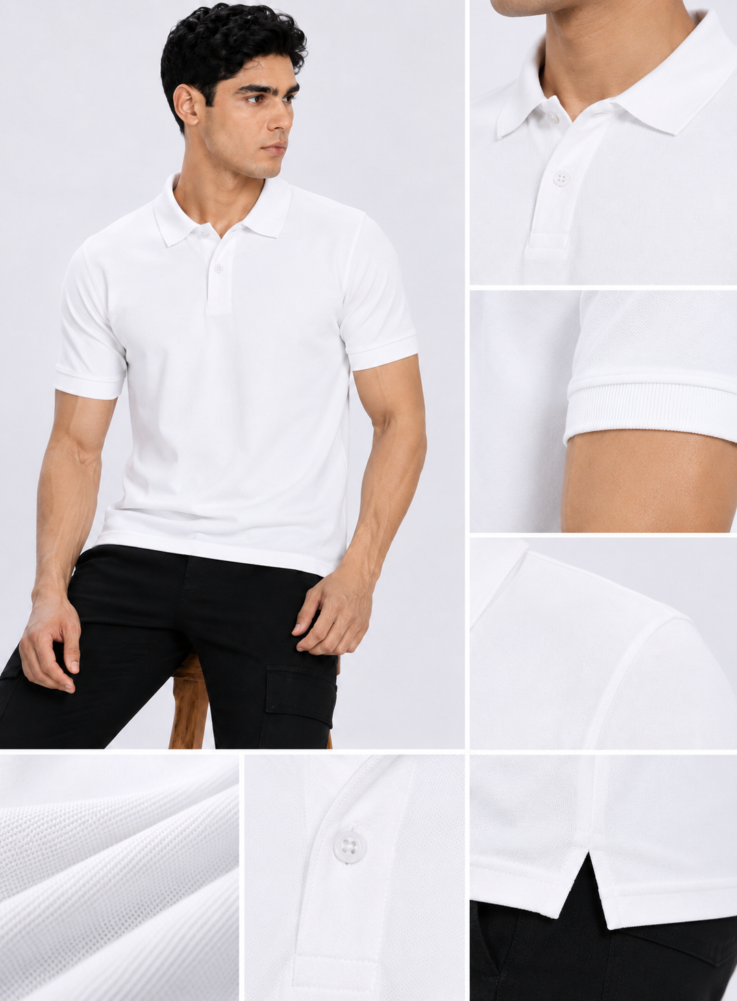 Premium Polo T Shirt - White